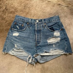 Distressed Levi’s 501 Shorts
